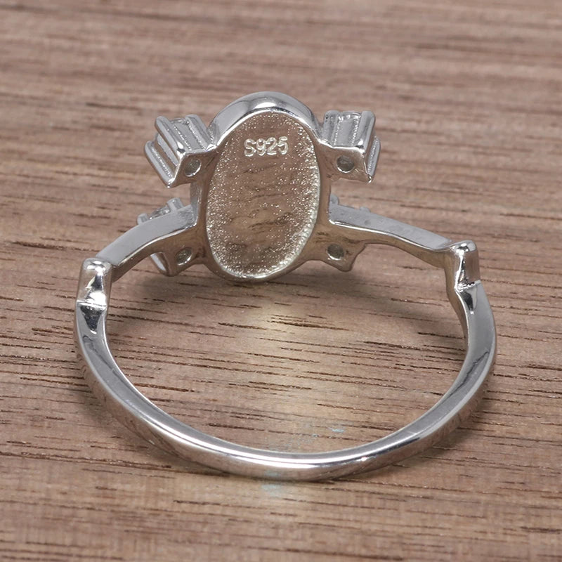Anello Elena in argento sterling con lapislazzuli naturale 